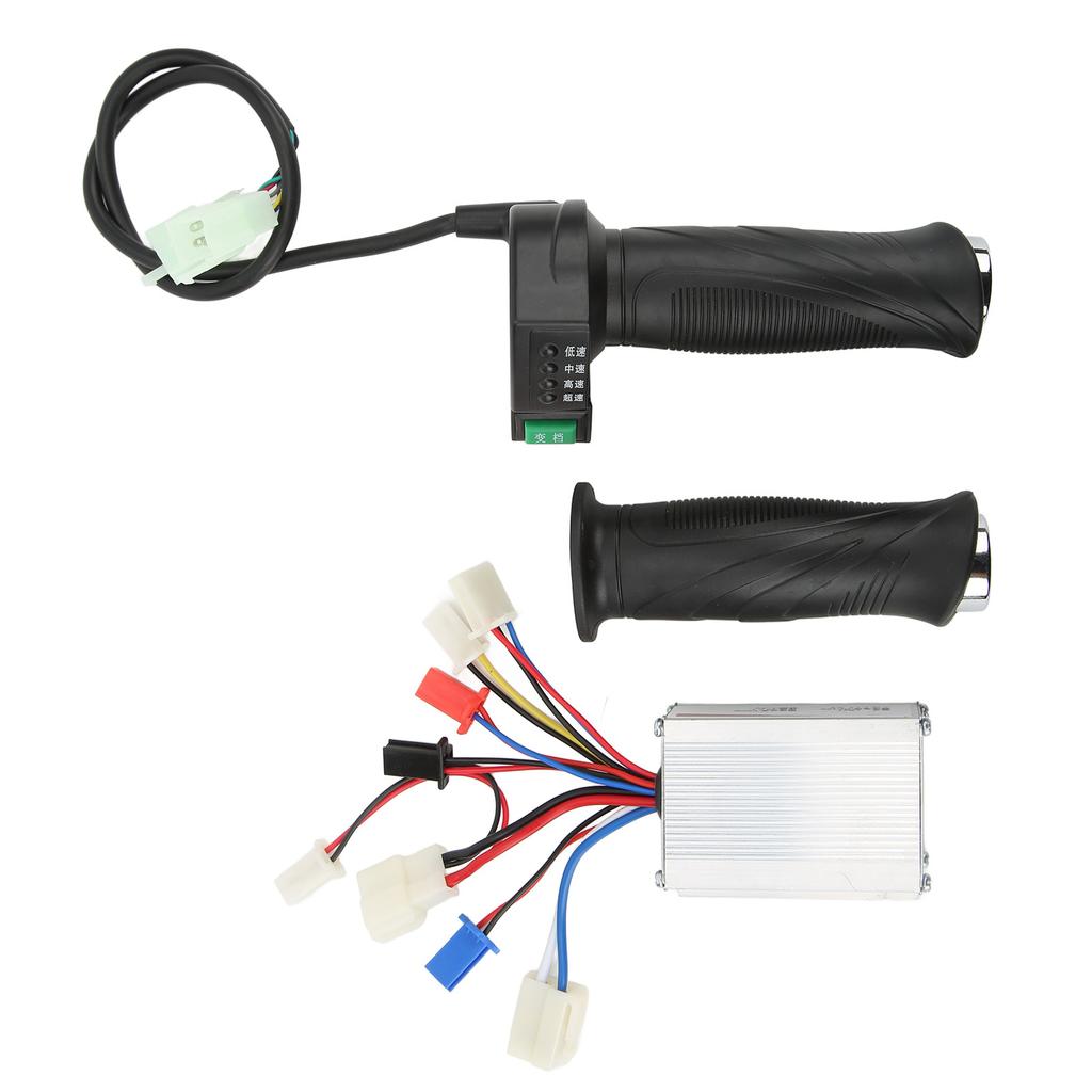 Brushed Motor Speed Controller Throttle Twists Grip Set Comfortable Hand Feeling Throttle Handle Grip 12V 250W