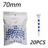20er-Pack gestreifte 4-Zacken-Kunststoff-Golf-Tees