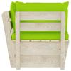 Garden Pallet Corner Sofa with Cushions Impregnated Spruce Wood