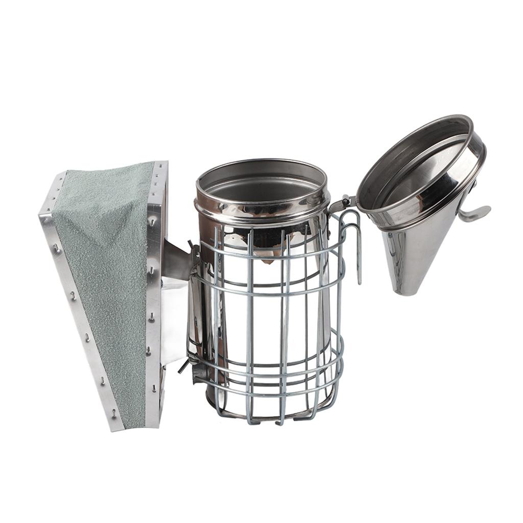 Räuchergerät aus Edelstahl Imkerei Ausrüstung Werkzeug Hitzeschild mit Haken