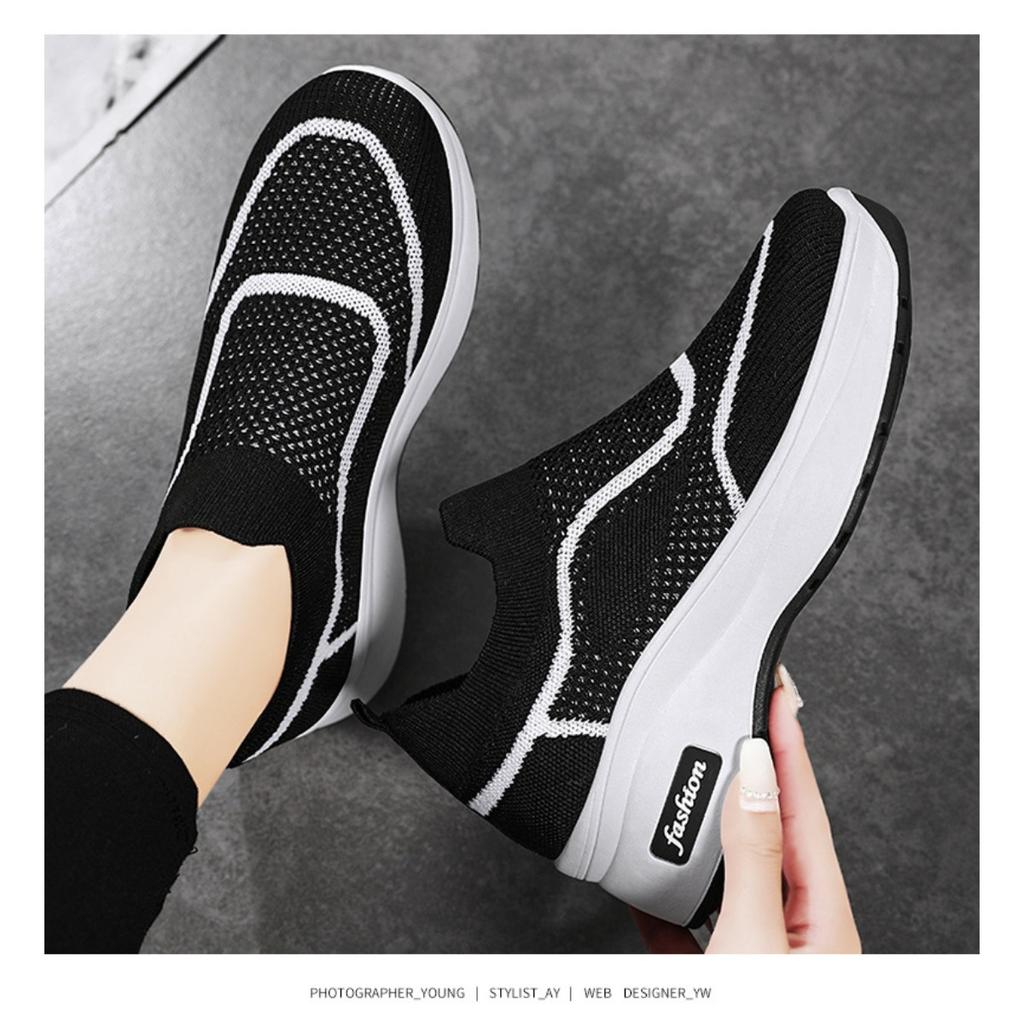Thick Soled Women's Shoes, Classic Sponge Sole Casual Shoes, Versatile Height Increasing Shoes