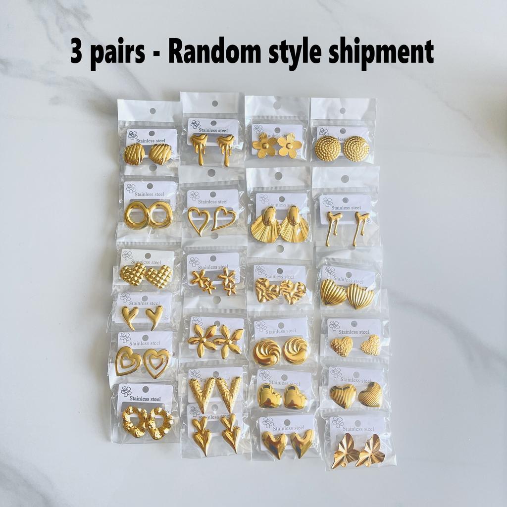 Fashionable Women's Stainless Steel Earrings, Daily Jewelry Accessories Gifted To Friends, Lucky Package Style Random Shipping