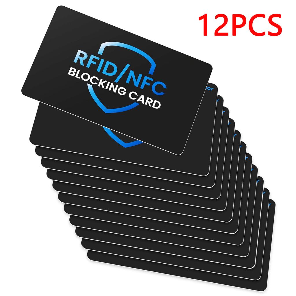 RFID Blocking Card 3/6/12 Pack, One Card Protects Entire Wallet for Women, Credit Debit Card Protector, Anti-Theft NFC Contactless Blocker