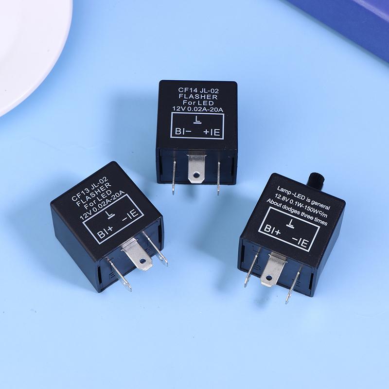 Practical CF13KT CF13 CF14 Universal 3 Pin 12V 0.02A-20A Adjustable LED Turn Light Flasher Flash Relay Motorcycle Switch