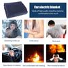 12V Electric Throw Cold Weather Fleece Cozy Heated Blanket 2 Heat Levels Electric Blanket Warming Fast Heating for Car 145x100cm
