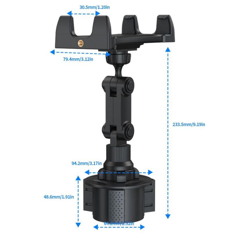 Universal Car Phone Holder With Cup Mount 360 Rotating Magnetic Stand Smartphone Tablet GPS Navigation