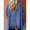 European and American Leisure Loose Easiest for Match Short Sleeve Cardigan Women 2025 Summer New Arrival Ruffles Design Denim Shirt Women
