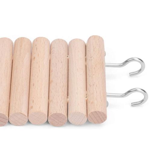 Pet Bridge Toy Bur-free Bite Resistant Natural Wood Hamster Parrot Ladder Toy for Gerbils