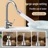 Universal Rotatable Shower Head with Splash-Proof Faucet Extension for Kitchen