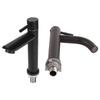 1Pc G1/2in Stainless Steel Washbasin Single Cold Faucet Water Tap for Bathroom Toilet Black
