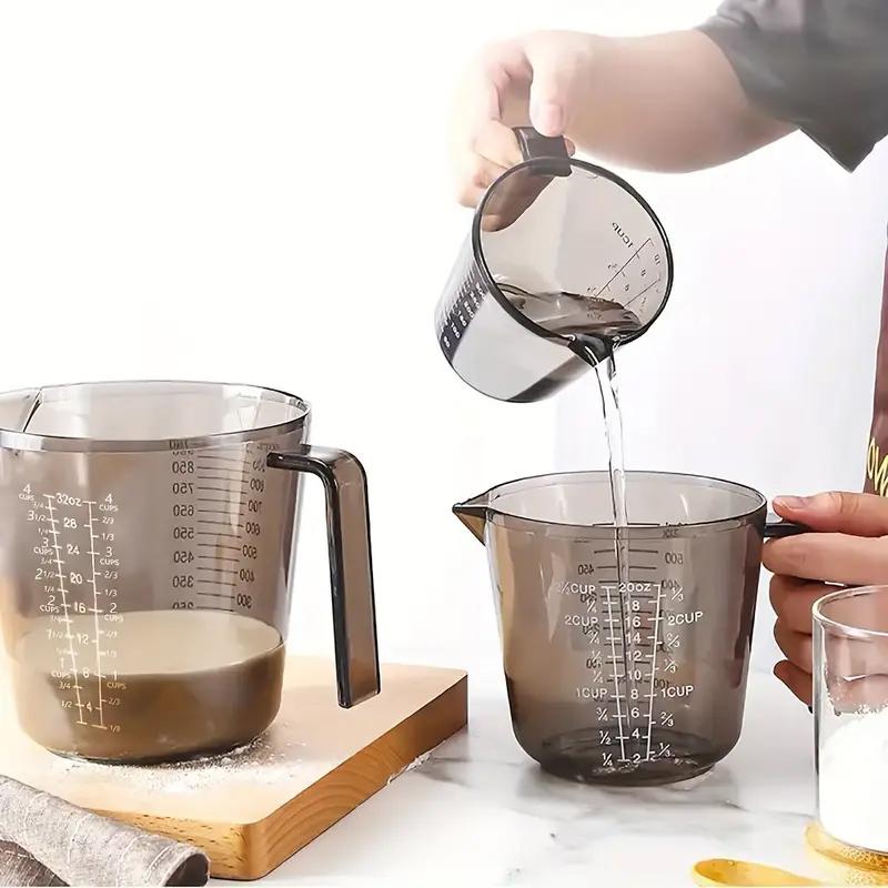 1 ks Pečicí tekuté odměrky Ps Odměrka Plastová odměrka Objemová kádinka Kuchyňské pečicí nástroje 150/300/600/1000 ml