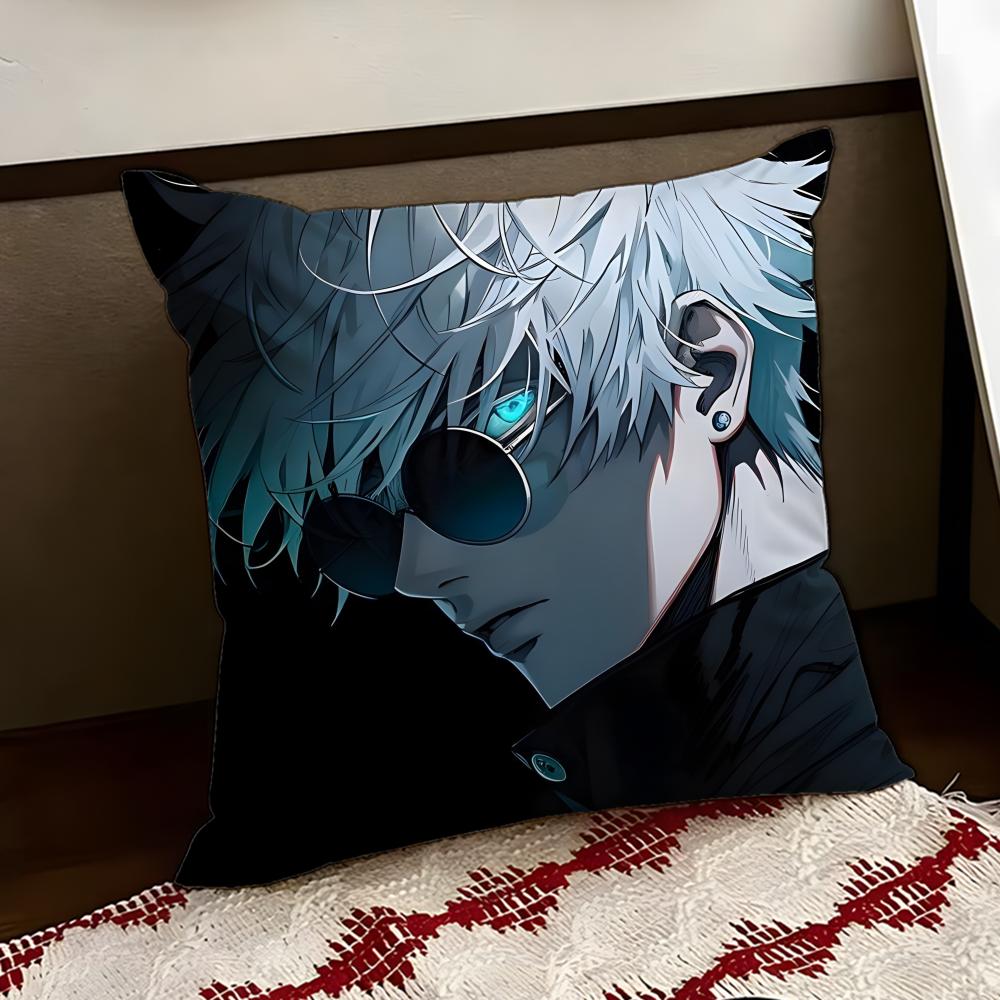 JJujutsu anime KKaisen Cushion Cover Reversible Soft Durable Pillow Cover Home  Car MultiScene Use for Daily Comfort