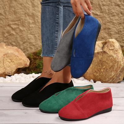 Damen Flache Schuhe Retro Spitzschuh Loafer Frühling Herbst Übergröße Flache Schuhe Sommer Slipper Freizeitschuhe für Damen Zapatos De Mujer