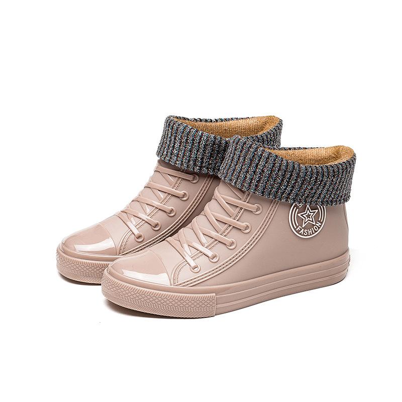 Water shoes new trend low-top casual adult, short tube outdoor work waterproof and non-slip fashion rain shoes women