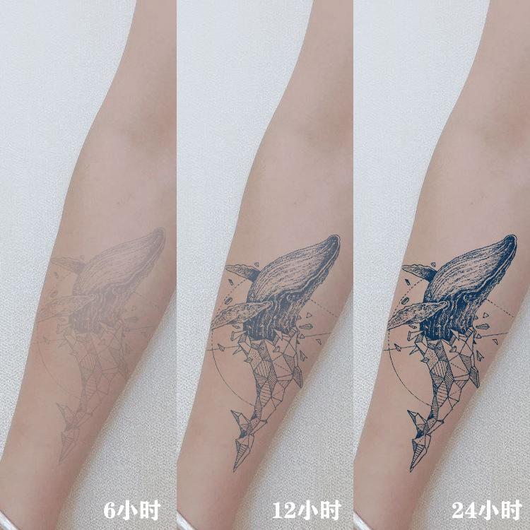 Stopniowa Zmiana Geometryczny Ziołowy Sok Lis Wieloryb Syrena Symulacja Naklejka Tatuaż, Kalkomania do Transferu Wodnego