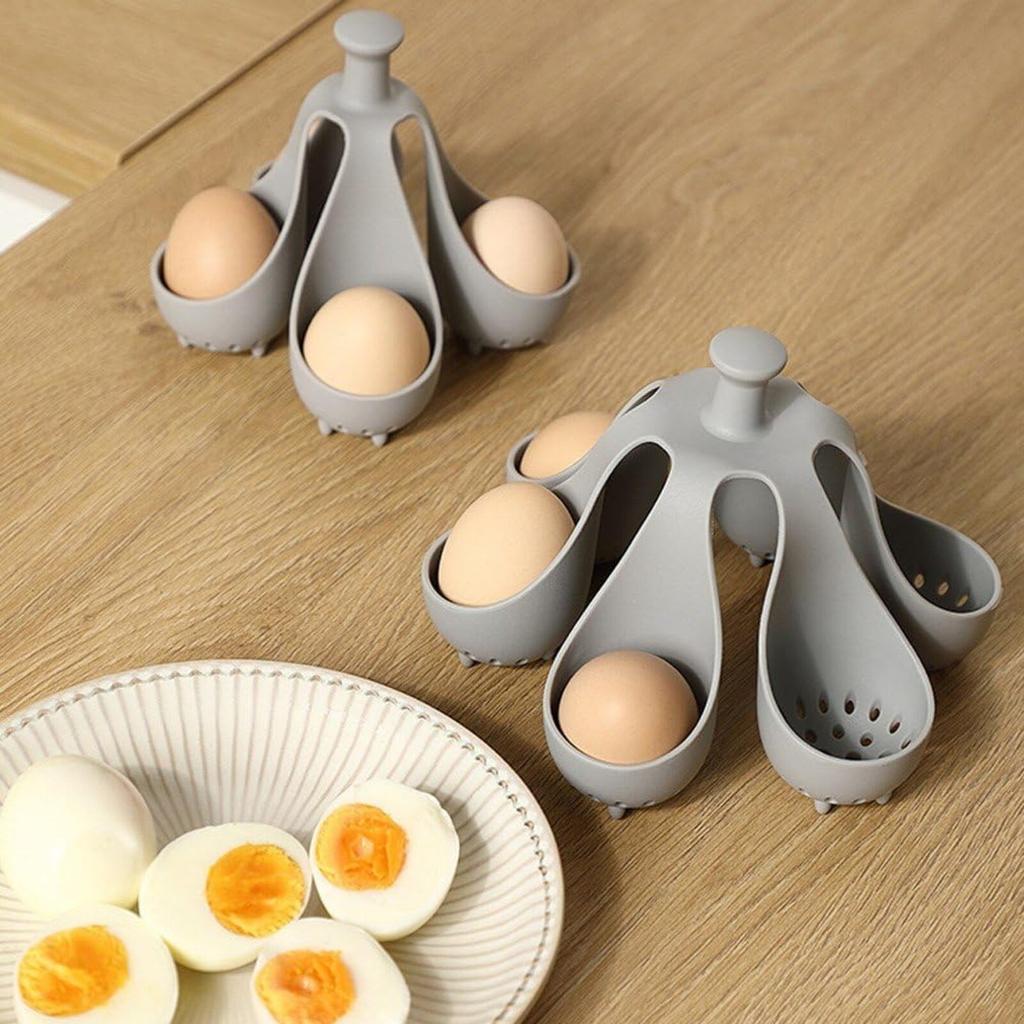 Dírkované silikonové ramekiny na vaření vajec pro fritézu, mikrovlnku, pošírovač vajec, teplotně odolný tác na vejce, stojan na vejce, kuchyňské pomůcky