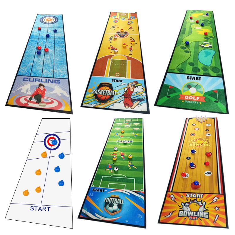 Cross-border Sports Set: Curling, Golf, Basketball, Football, Bowling - Interactive Educational Toys for Parent-Child Play