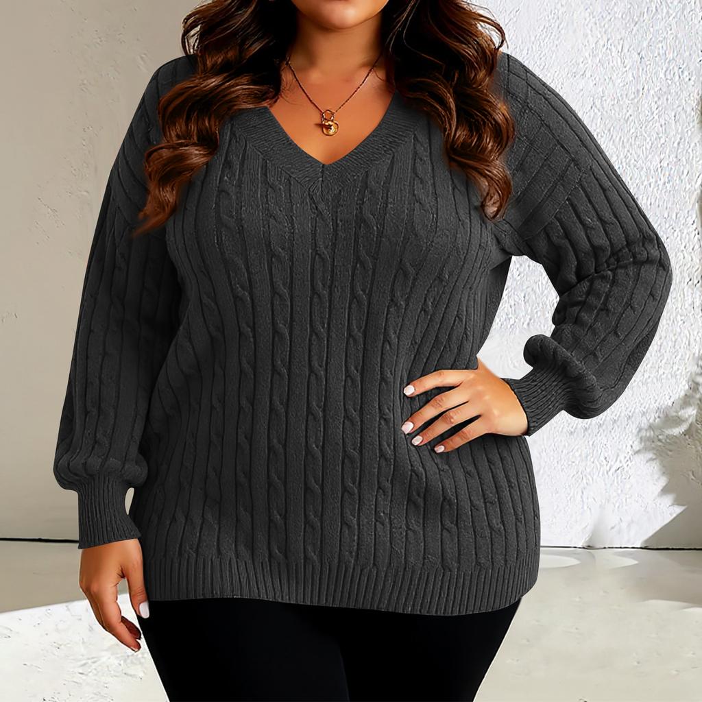 Women's Fashion Casual Solid Color Oversized  Long Sleeve Loose Fit Top