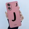 Case For Oppo A18 A38 A58 A78 4G Cover Camera Protection Cute Letter Liquid Silicone Soft Back Covers For Oppo A 38 A 18 Housing