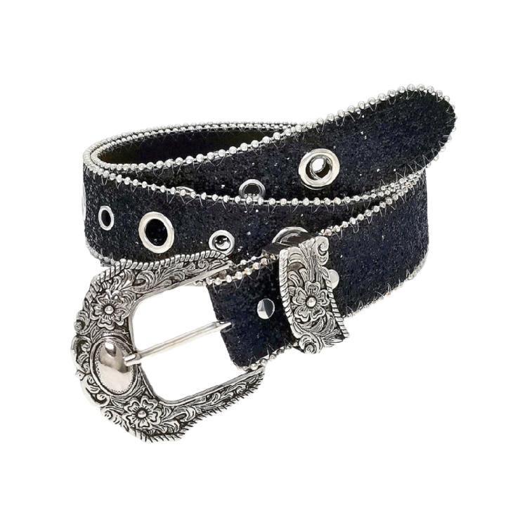  Girl Waistbelt Women Decorative Belt for Pants Skirt Fashion Shimmering Belt Subculture Belt Elegant Sequined Belt