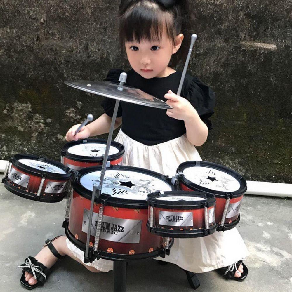 Drum Sets 5 Drums Musical Instruments Beat Children Jazz Drum Toy Children/Kids Gifts