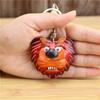 First Layer Cowhide Creative Lion Head Bag Pendant Keychain Couple Keychain Cute Animal Children'S Doll