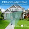 Cámara de seguridad solar exterior inalámbrica con visión nocturna y audio bidireccional impermeable