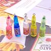 10Pcs Mix Lot Resin Juice Bottle Charm Pendant For Jewelry Making Earrings Necklace Key Chain Accessories Diy