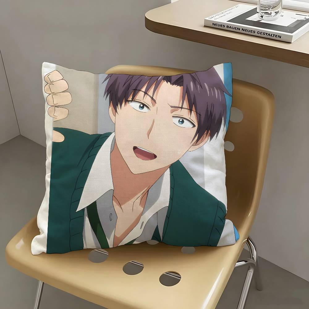 1pc Anime M-onthly Girls Nozaki-kun Pillow Case Fashion Square Pillowcase Bedroom Sofa Room Ins Decoration Leisure