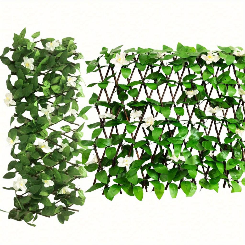 1pc Expandable Fence Privacy Screen For Balcony Patio Outdoor, Artificial Privacy Screen Decor, Faux Ivy Fencing Panel For Outdoor Wall