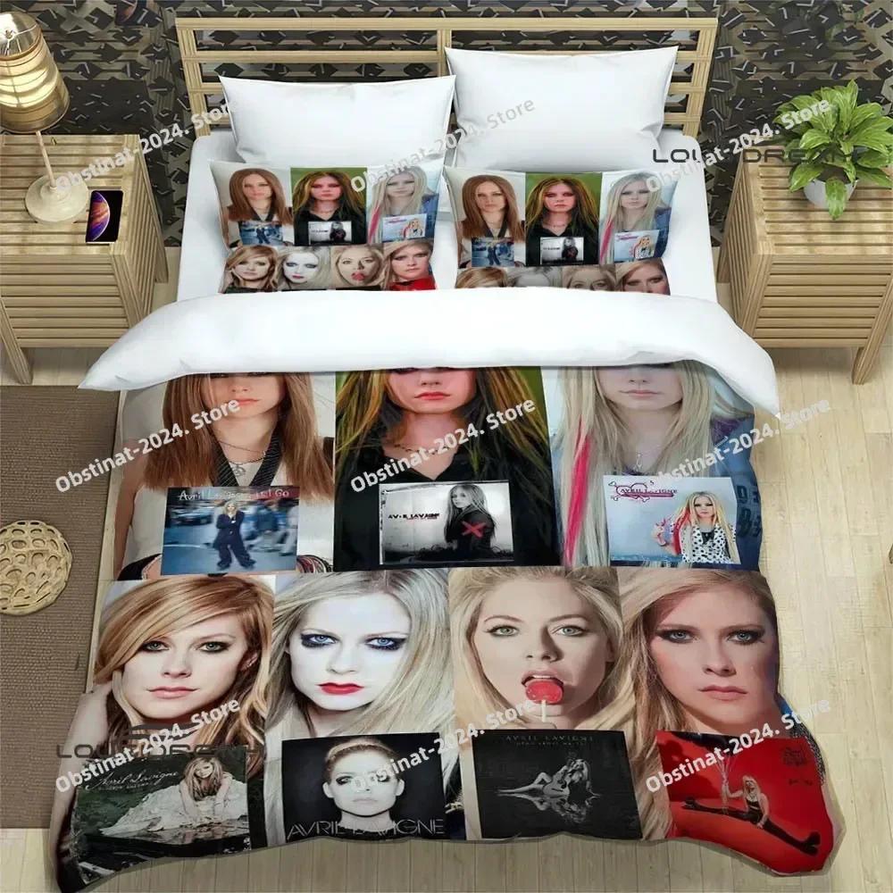 Singer AVRIL LAVIGNE Printed Bedding Sets Exquisite Bed Supplies Set Duvet Cover Bed Comforter Set Bedding Luxury Birthday Gift