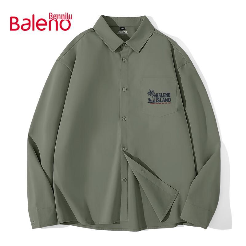 Baleno Men's Washed Long Sleeve Shirt