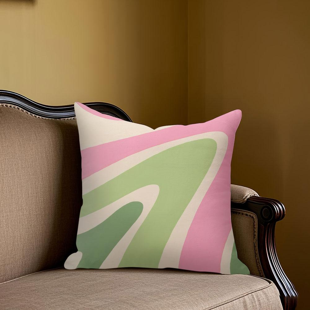 Jmg Clothing Unisex Candy Swirl Square Jacquard Pillow Cover For Sofa Office Waist Cushion Cover Home Decorative Pillowcase