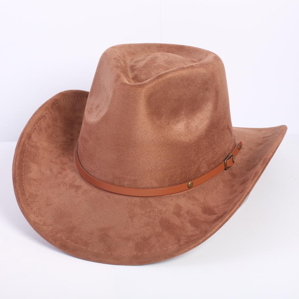 Popular European and American Classic Suede Western Cowboy Hat Men's and Women's Fashion LO Style Peach Heart Cowboy Hat