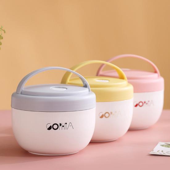 Anti-scalding Breakfast Cup Compact Food Grade Portable Soup Mug with Lid Kitchen Tools