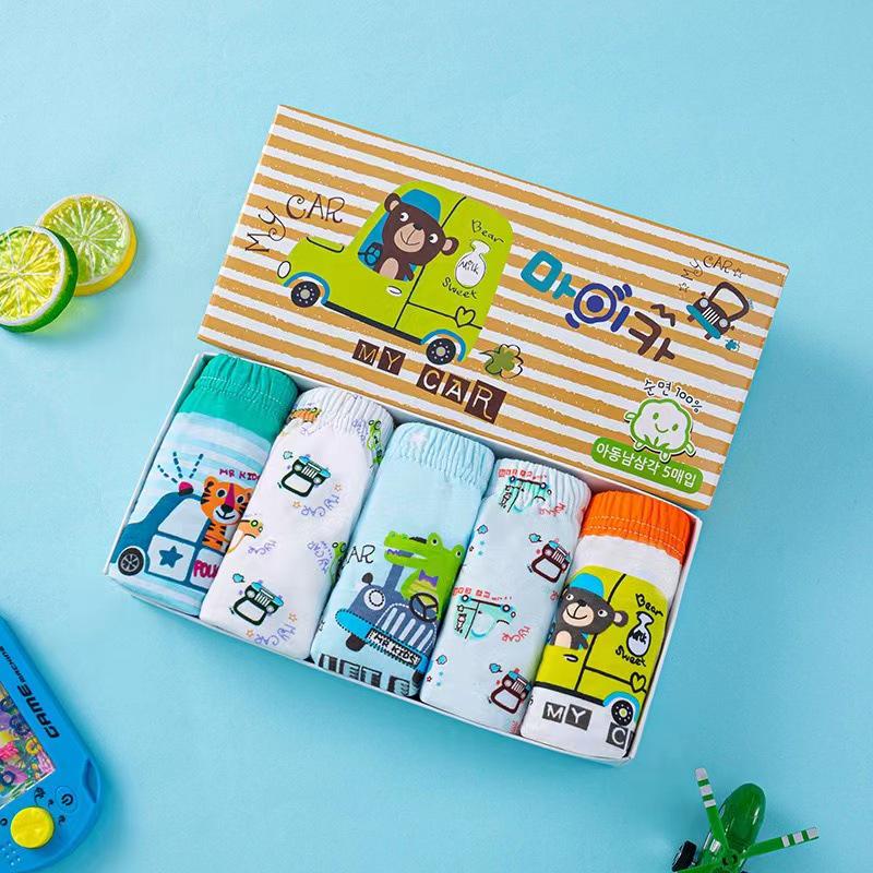 Korean Style Cotton Cartoon Triangle Underwear for Kids
