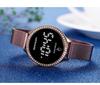 Sanda Stylish Touch Key Electronic Watch with Mesh Band - Creative Business Design.