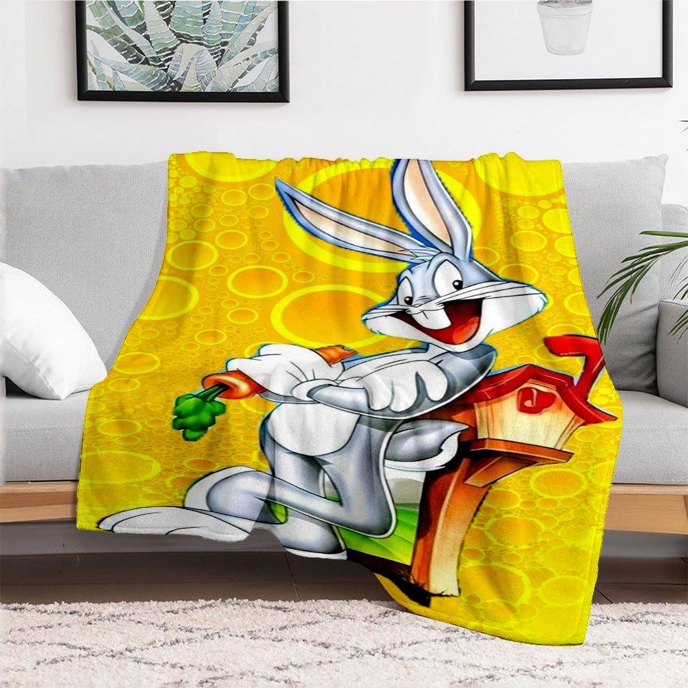 Bugs Bunny Mailbox Kids Room DecorationsBlanket Flannel Throw Blanket for Sofa, Bed, Travel, Camping, Office