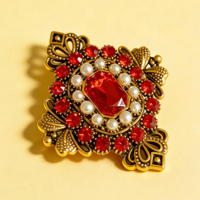 Vintage Baroque Pearl Rhinestone Crystal Brooches For Women Coat Jewelry Accessries Gifts