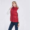 Womens Short Puffer Vest With Hood 90% White Duck Down Warm Lightweight Casual Outerwear Winter