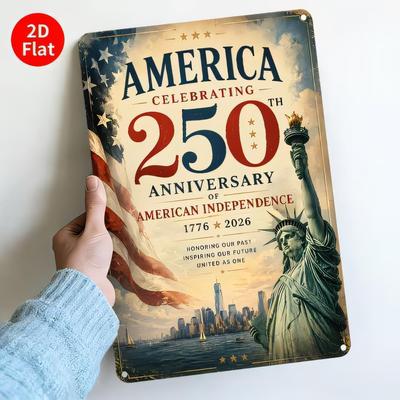 Tin Sign Th America Independence Day Vintage Metal Poster Rustic USA Patriotic Wall Decor Honoring Our Past Ins