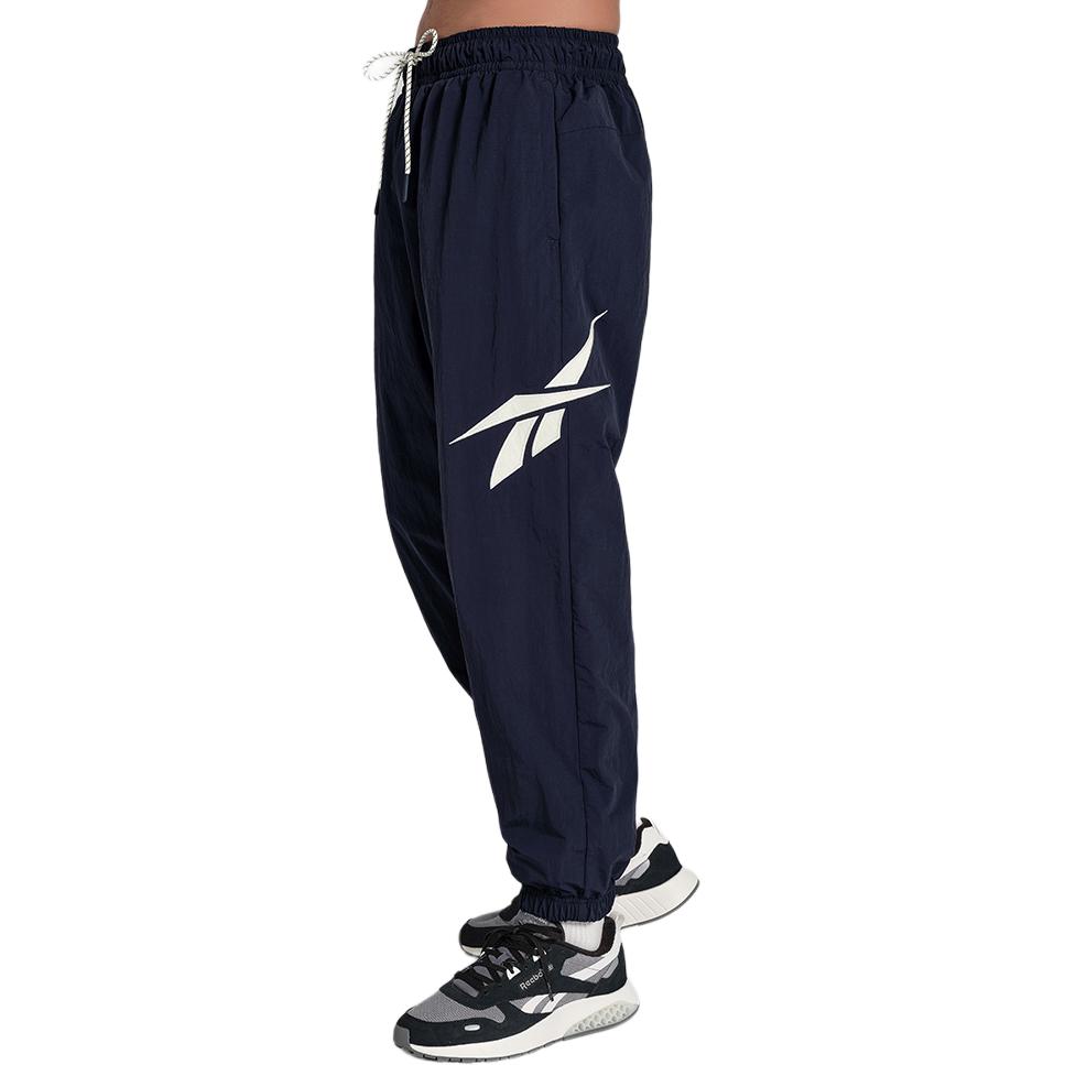 Reebok Mid Rise Drawstring Fashion Cuffed Casual Knit Sports Pants Unisex pants Dark-Blue 24SRC609UGN2