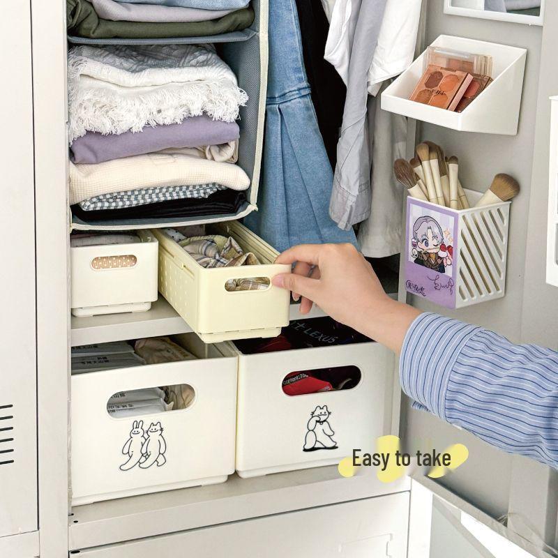 Student Dorm Metal Locker Hanging Wardrobe Organizer for Clothes, Underwear, and Socks