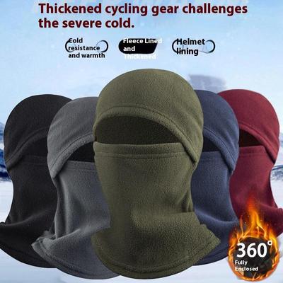 1Pair Winter Cycling Mask Thermal Windproof Balaclava Ski Mask Men Women Warm Polar-Fleece Outdoor Sport Motorcycle Face Mask