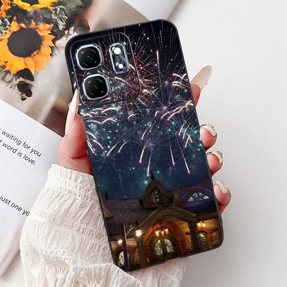 For Infinix Hot 50i Case X6531 New Fashion Flower Love Heart Pattern Soft Silicone Cover For Infinix Smart 9 Smart9 X6532 Bumper