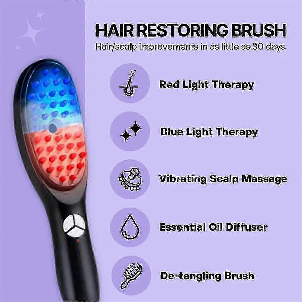 Electric Spray Massage Comb Hair Growth Vibration Head Massager Brush LED Anti Hair Loss Scalp Liquid Medicine Atomizing Comb