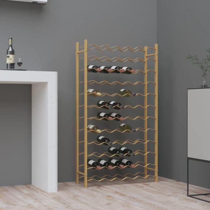 VidaXL Bottle Rack for 72 Bottles Gold Metal 340913