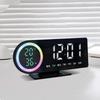 LEDDigital Alarm Clock with 7 Color Display Temperature Show 5 Level Brightness Adjustment Dual Alarm Sleep Function USB Powered