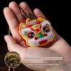 Tiger Embroidery Sachet, Dragon Boat Festival Tiger Head Pouch, Hanging Neck Mugwort Safety Sachet, Portable Car Hanging Ornament, Amulet