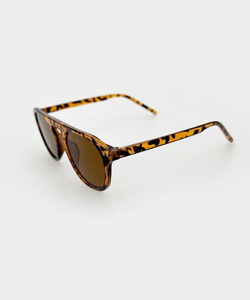 KOLEAT Women Layered Horn-Rimmed Leopard Big Round Uv Protection Tinted Sunglasses [Brcrp]
